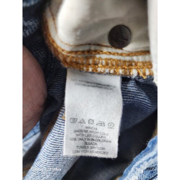 We The Free Womens Denim Skirt Size 25 Button Fly Distressed Mini - Picture 5 of 9